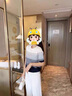 啄木鸟妈妈夏装洋气冰丝上衣服中年女装短袖T恤2024新款中老年大码套装 蓝色套装(上衣+束脚裤子) 2XL (推荐105-120斤) 实拍图
