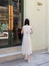Calvin Klein Jeans夏季女士休闲气质通勤ck系带露腰刺绣无袖连衣裙J221175 YBH-月光白 S 晒单实拍图