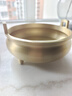 黄铜香炉大号宣德炉家用供奉线香炉复古茶道室内香薰炉供佛檀香炉 本色【方耳炉】超大号 实拍图