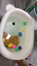 日康（rikang) 浴桶 婴儿洗澡盆 宝宝儿童洗澡桶浴桶 新生儿宝宝游泳桶 0-6岁 米色小熊 RK-X1001-3 实拍图
