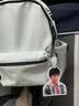Zinke轻便纯色小双肩包女韩版少女小背包书包大容量初中生大学生电脑包 浅蓝色迷你小号（带铃铛小熊） 实拍图