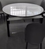 晨巢 岩板餐桌 实木餐桌椅组合现代简约可伸缩折叠吃饭桌子餐厅家具 12MM餐桌茶几电视柜-101皮椅款 1.35米一桌六椅 实拍图
