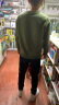 真维斯（Jeanswest）卫衣男无帽套头圆领加厚宽松休闲秋冬情侣衣男装长袖 绿色 XL 135-155斤 晒单实拍图