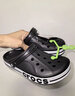 卡骆驰（crocs）洞洞鞋男女鞋 夏季新款户外休闲沙滩涉水鞋耐磨透气防滑凉鞋拖鞋 【贝雅卡骆班】黑色-白色/偏大/主推 42 -43 M9W11/内长27cm 实拍图