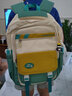 PRUY减负护脊书包大容量高中学生初中生书包女生小学生双肩背包 绿配黄 长32厚19高46cm 实拍图