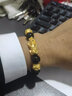 蒂蔻（Tico）足金大气招财貔貅黄金转运珠手链男士路路通黑玛瑙手串新年礼物 实拍图