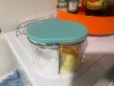 卡内曼调料盒套装组合盐罐四合一体糖味精家用厨房大容量防潮调味料盒 静雅绿2格 晒单实拍图
