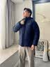 石墨烯棉服男士棉衣加厚保暖冬季休闲大码防风外套面包服带帽子 2858藏青 2XL【体重120-140斤】 实拍图