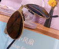 米微乐游Feliztrip太阳眼镜墨镜超轻可折叠无螺丝宝丽来偏光镜片TR-G520 时尚金 实拍图