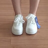 回力小白鞋女款2025新款秋冬爆款鞋子女鞋配裙子百搭运动厚底板鞋 白色 脚胖脚宽拍大一码 【4厘米超轻底】 40 实拍图