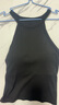 TINGE性感露肩挂脖外穿打底背心吊带女带胸垫罩杯一体上衣 黑色 L 实拍图