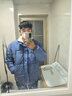广马棉衣男2024新款帅气面包服港风宽松立领棉服潮流棉袄学生外套男 蓝色(加绒加厚冬季款)689 L建议115-130斤 实拍图