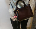 京智今年流行包包女秋冬百搭2025新款潮时尚斜挎手提小拎包水桶包 咖啡色【送挂件】 实拍图
