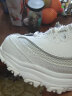 斯凯奇（Skechers）女鞋休闲鞋拼接钻石熊猫鞋老爹鞋周年纪念款12241 白色/银色/WSL 37.5 晒单实拍图