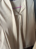 欧莎（OSA）职业长袖系带衬衫女士23新款复古上衣设计感小众衬衣 杏色 XL 实拍图