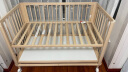 巴布豆（BOBDOG）婴儿床多功能床 可移动 宝宝床亲子床新生儿床实木床边床拼接大床 基础款无延边-床+画板 实拍图