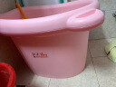 日康（rikang) 浴桶 婴儿洗澡盆 宝宝儿童洗澡桶浴桶 新生儿宝宝游泳桶 0-6岁 粉色小熊 RK-X1001-2 实拍图