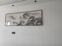 瑞尚（RUISHANG） 新中式客厅装饰画大气山水画横版沙发背景墙画挂画轻奢晶瓷壁画 望云楼 180*60/晶瓷面/适合2.5m沙发 实拍图