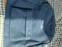 宾拓（BESSTOVV）书包男中学生高中大学生帆布双肩包男港风纯色简约大容量休闲背包 蓝色大号 实拍图