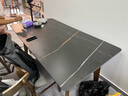 织繁现代简约实木餐桌家用小户型家用吃饭桌子长方形岩板餐桌椅组合 1.6*0.8米【德利丰岩板】 一桌四椅 实拍图