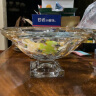 BOHEMIA 捷克波希米亚金色水晶玻璃水果盘客厅摆件糖果缸水果斗果盆 进口金色高脚大号果盘（高脚） 实拍图