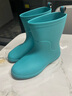 CREATURE HABITS儿童雨鞋防水防滑中筒男童小孩幼儿轻便舒适中筒雨鞋女童雨靴 马卡龙蓝色 36 ，35-36，(内长23.7cm/同成人37码) 实拍图