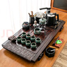 琦轩源茶具套装家用黑檀实木茶盘功夫茶杯办公会客全自动烧水壶茶台整套 实拍图