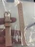 尊致登小尺寸真皮手表带 适用OliviaBurton 迪士尼 罗西尼纤细女手表链 粉色：玫瑰金扣 14mm 实拍图