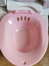 骄鹿坐浴盆产妇免蹲孕妇洗屁屁盆老人女士洗屁股盆放在马桶上的坐 坐浴盆【粉色】1个-马桶通用款（配挂钩） 实拍图