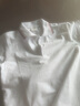 功夫蚂蚁儿童白色短袖T恤学生翻领衬衣中大童polo衫男女童夏季校服棉上衣 白色-织带款 160 实拍图