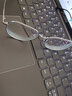 蔡司（ZEISS）镜片近视眼镜男变色防蓝光专业可配度数平光超轻钛架大脸眼睛框女 大框圆框 黑银 配LASHION1.67非球面镜片300~800 实拍图