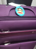 大嘴猴（Paul Frank）牛津布拉杆箱女帆布行李箱男轻音万向轮旅行大容量布箱防刮密码箱 紫色/升级版 24英寸 实拍图