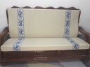 添富贵 木沙发坐垫带靠背连体老式实木沙发垫红木联邦椅春秋椅座垫防滑 繁华盛世米白 55cm*50cm 单人位 *65cm高靠背 实拍图