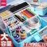得力（deli）美术工具箱中小学生大号多功能三层折叠箱子家用手提式文具画画箱 【王子蓝】13寸三层-可承受7.9kg 实拍图