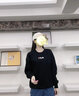 FILA 斐乐女装卫衣男女同款套头卫衣秋冬情侣款休闲加绒保暖长袖上衣 正黑色-BK 175/96A/L 实拍图