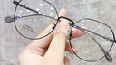 瑞玻尔防蓝光辐射近视眼镜框女韩版潮可配有度数电脑护眼睛男 银色 防蓝光平光镜 实拍图