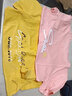 登森奥奥纯棉短袖t恤女2024夏季新款韩版显瘦百搭休闲女装上衣打底衫 黄色2018+粉色夏天 L 建议95-110斤 实拍图