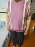 俞兆林（YUZHAOLIN）母亲节妈妈夏装套装中老年女装时尚休闲老人针织衫上衣半袖两件套 皮粉（单上衣） 2XL （100-120斤） 实拍图