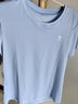 骆驼（CAMEL）运动T恤透气健身衣跑步体恤宽松速干衣短袖上衣夏 J0S1V6926-1青玉蓝 L 实拍图