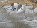恒源祥棉长袖衬衫男春秋季商务职业正装中年修身衬衣男士棉免烫 长袖H77-12 蓝点条纹 41 实拍图
