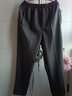 老爷车运动休闲裤子男士秋冬季款中老年人宽松紧直筒保暖裤爸爸加绒裤装 深灰色秋季款 3XL 体重145-160斤 实拍图