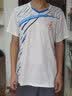 2022新款羽毛球服套装男女夏短袖短裤上衣速干羽毛球裤比赛队服网球运动衣服团购印字定制 A3859男白色套装 XXL 实拍图