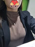真维斯（JEANSWEST）打底衫女秋冬季新款长袖t恤加绒保暖上衣德绒内搭气质高级感女装 咖啡 一朵小红花_K_左领角 M 【推荐体重95-115斤】 实拍图