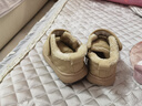 婧麒（JOYNCLEON）2025冬季婴幼儿学步鞋加绒保暖软底防滑儿童棉鞋0到3岁宝宝鞋 杏色 二棉款脚长+1cm选鞋内长 12 cm内长适用脚长11cm 实拍图