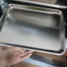 美家厨帮 304不锈钢方盘加深托盘方形大尺寸家用烤鱼烤箱烤盘提拉米苏盘子 日式浅方盘35*27*2（304钢） 实拍图