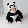 卿宝蓓婴儿衣服秋冬宝宝连体衣法兰绒动物造型爬爬服新生儿哈衣儿童睡衣 熊猫 100cm 实拍图