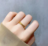 中国黄金（CHINA GOLD）黄金戒指女足金四叶草戒指首饰素圈指环七夕情人节生日礼物送女友 足金戒指 约2.1g【玫瑰礼盒】+刻字贺卡 实拍图