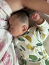 aqpa【195g新疆棉】新生婴儿连体哈衣春秋纯棉衣服宝宝和尚服0-6 檬想成真 66cm 实拍图
