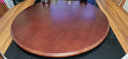 磐诺印象 实木餐桌圆桌转盘桌面木转盘圆盘圆台面桌面饭桌转台圆形转盘 胡桃色 100cm 实拍图