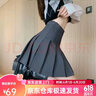 萝美酱百褶裙女夏季短裙jk制服小裙子学院风高腰春秋a字半身裙小个子 深灰色常规款（抗皱西装面料） M 【建议95-105斤】 实拍图